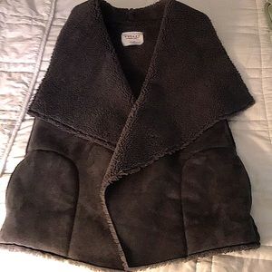 Faux Suede/Shearling Vest by Velvet